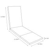 Kettler /KETTtex-Exklusiv® Mittellehner Auflage, 109x50x4cm, steingrau, mit Reißverschluß #3