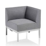 Kettler Pure City-Line Lounge, 5-teilig, silber-flanelle, Sunbrella® #1