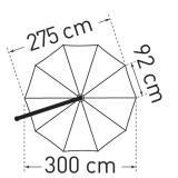 May Sonnenschirm Mezzo MH 300 cm rund kirschrot #4