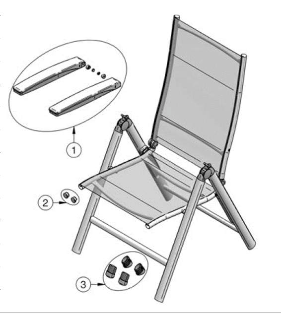 Kettler Bodenschoner-Set für Cirrus Multipositionssessel silber/anthrazit #1