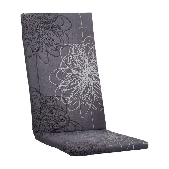 Kettler /KETTtex-Exklusiv® Hochlehner Auflage 123x50x4cm, anthrazit floral mit Reißverschluß #1