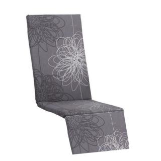 Kettler /KETTtex-Exklusiv®Basic Relax-Auflage 175cm =70+50+45x4cm, anthrazit floral, mit Reißverschluß